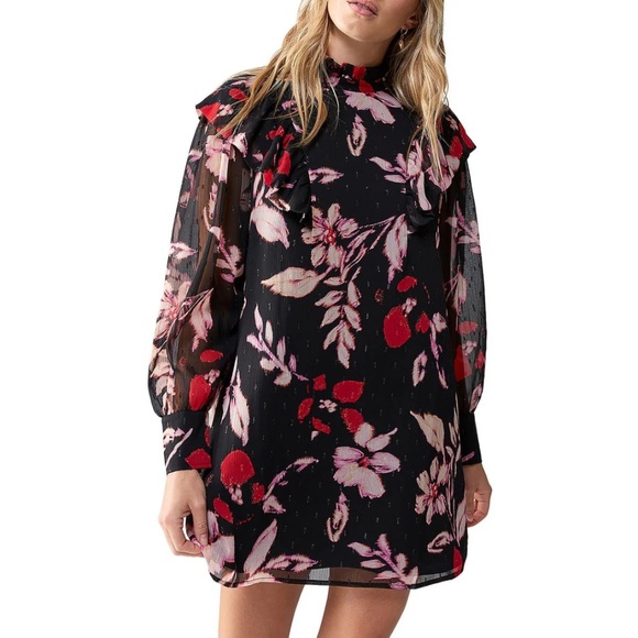 NWT Sanctuary Twice As Cute Metallic Mini Babydoll Dress - size M - Picture 1 of 8